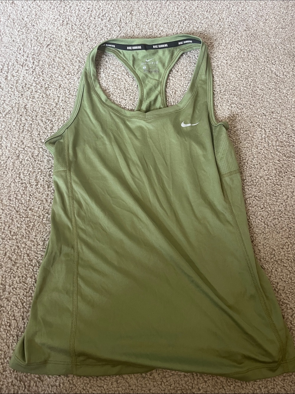 Nike Olive Green Racerback Training Tank